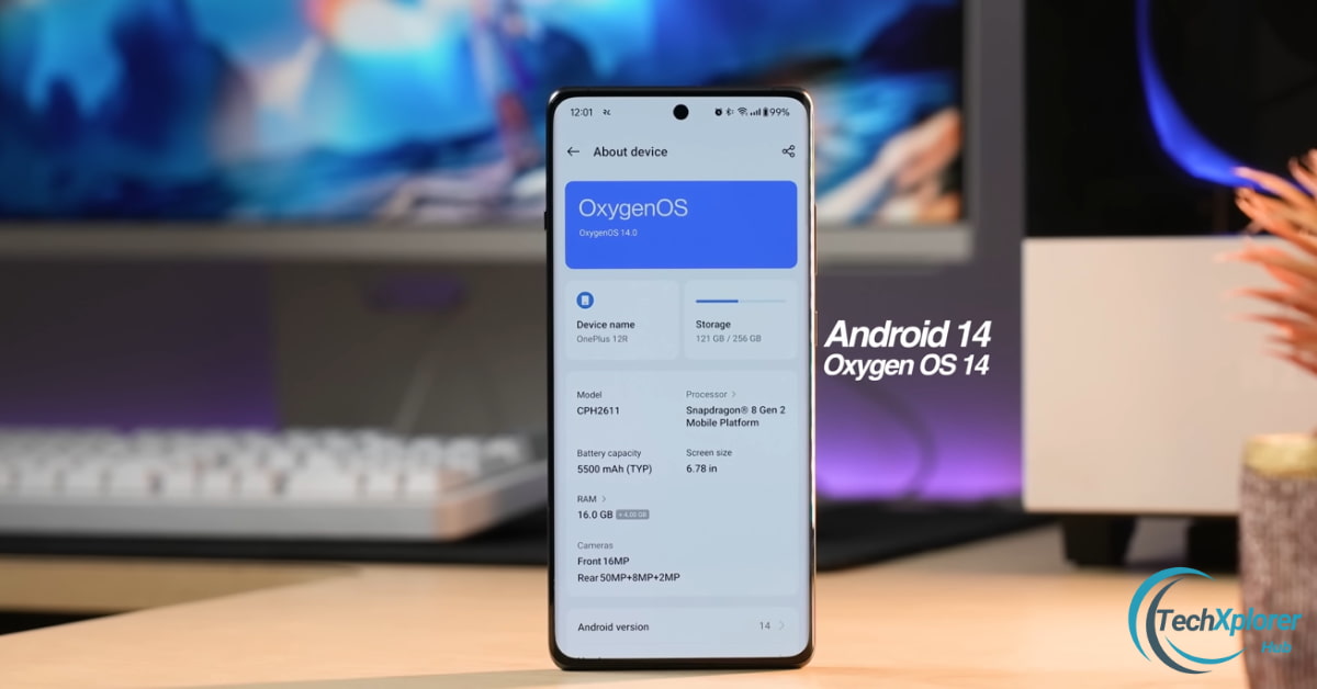 The OnePlus 12R runs on OxygenOS 14 based on Android 14.