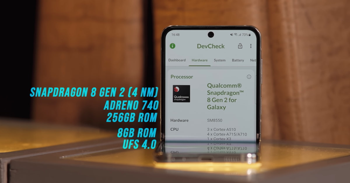 Samsung Galaxy Z Flip 5 Qualcomm Snapdragon 8 Gen 2 chipset